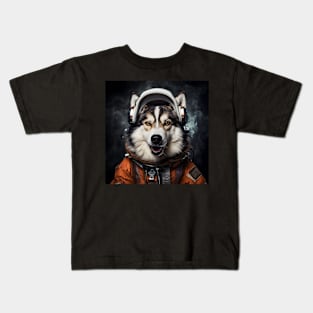 Astro Dog - Siberian Huskie Kids T-Shirt